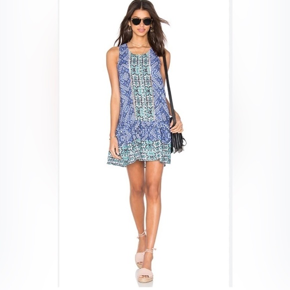LOVERS + Friends I Heart Babydoll Dress in Medina Scarf Print SZ XS - Picture 1 of 8